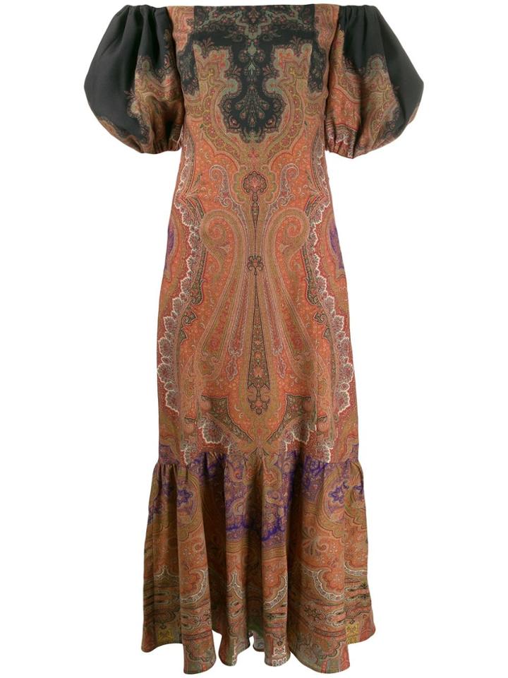 Etro Puff Sleeve Dress - Neutrals