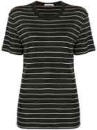 T By Alexander Wang Striped Knitted T-shirt - Black