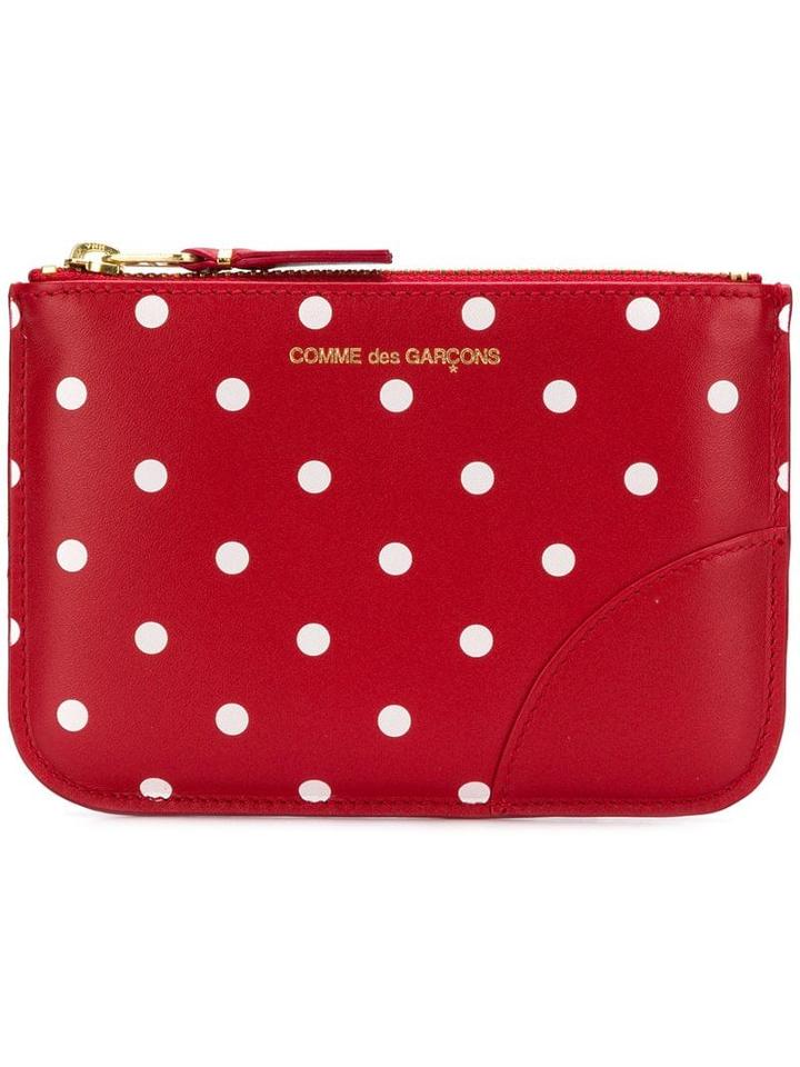 Comme Des Garçons Wallet Polka Dot Coin Purse - Red