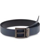 Prada Saffiano Cuir Leather Reversible Belt - Blue