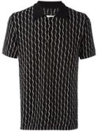 Maison Margiela Patterned Open Knit Polo Shirt - Multicolour