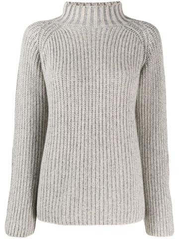 Incentive! Cashmere Turtle Neck Cashmere Sweater - Neutrals