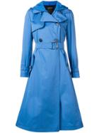 Sport Max Code Double Breasted Trench Coat - Blue