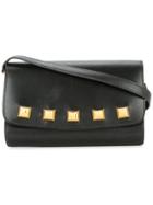 Hermès Vintage Stud Detail Shoulder Bag - Black