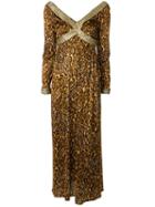 William Vintage Leopard Print Maxi Dress - Brown