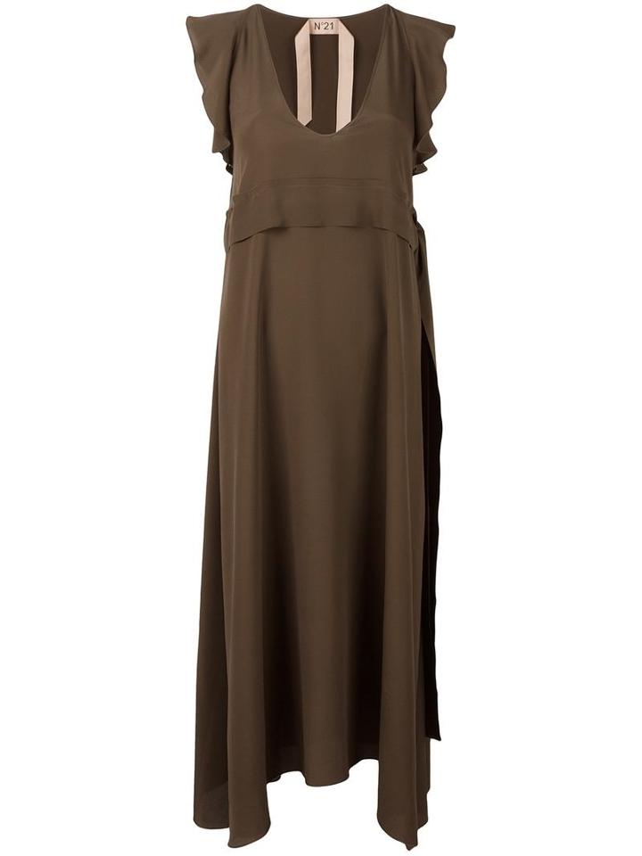 No21 Maxi Dress, Women's, Size: 42, Brown, Acetate/silk
