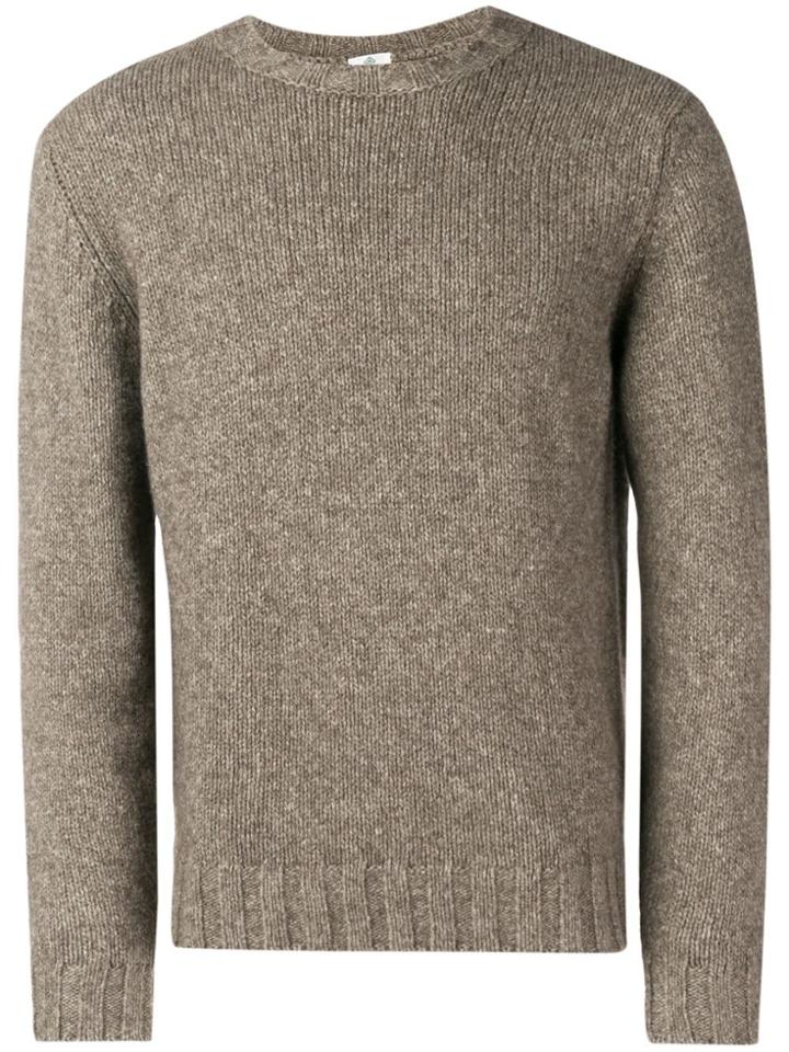 Borrelli Long-sleeve Fitted Sweater - Grey