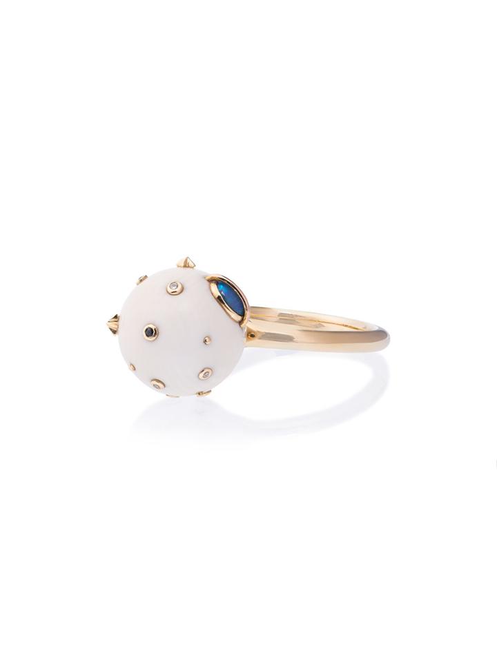 Bibi Van Der Velden 18k Yellow Gold Mammoth Galaxy Diamond Ring -