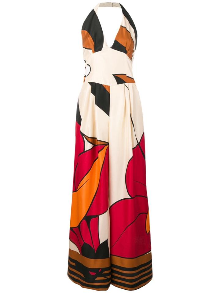 Alberta Ferretti Printed Jumpsuit - Neutrals