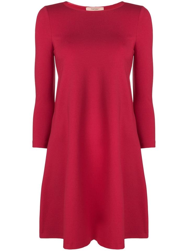 Twin-set Skater Dress - Red