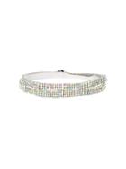We11done Embellished Double Strap Choker - Metallic
