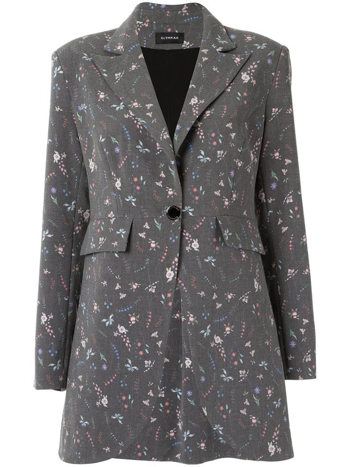 Olympiah - Printed Blazer - Women - Acrylic/polyester/spandex/elastane - 36, Grey, Acrylic/polyester/spandex/elastane