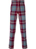 Jean Paul Gaultier Vintage Straight Leg Tartan Trousers, Men's, Size: 48, Blue