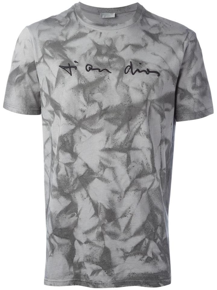 Dior Slim Fit T-shirt, Men's, Size: Xl, Grey, Cotton