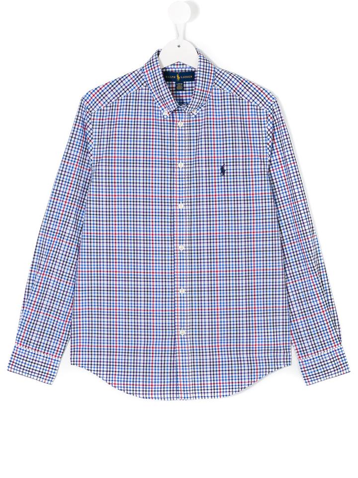 Ralph Lauren Kids - Checked Skirt - Kids - Cotton - 16 Yrs, Blue