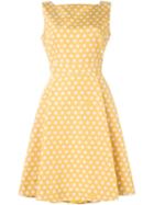 Rochas Polka Dot Print Flared Dress