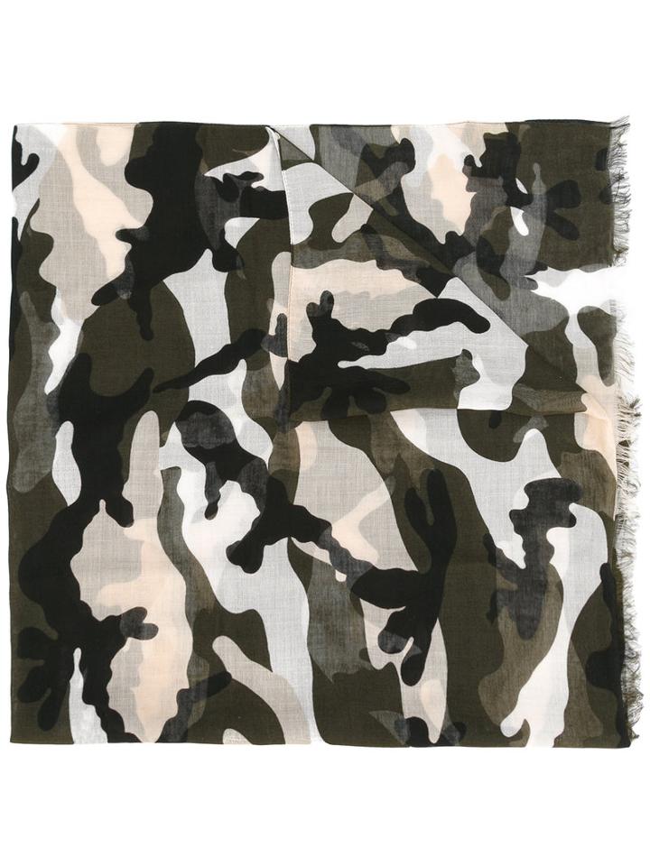 Valentino - Camouflage Scarf - Men - Silk/modal/cashmere - One Size, Silk/modal/cashmere