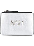 No21 Logo Clutch, Women's, Grey