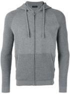 Z Zegna - Panelled Zipped Hoodie - Men - Cotton - L, Grey, Cotton
