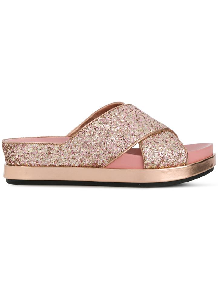 Ash Glitter Secet Sandals - Pink & Purple