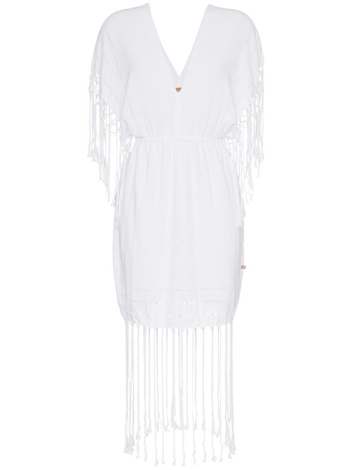 Caravana White Mykonos Fringed Dress