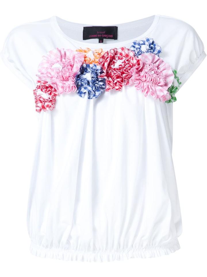 Comme Des Garçons Tricot Flower Appliqué Top