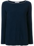 Fabiana Filippi Beaded Detail Neckline Top - Blue