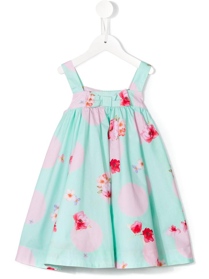 Lapin House Floral Print Dress, Toddler Girl's, Size: 4 Yrs, Green