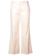 Marina Moscone Mid-rise Flared Trousers - White
