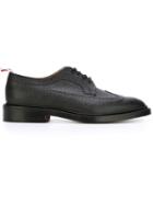 Thom Browne Pebbled Leather Brogues, Men's, Size: 11, Black, Leather