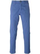 Jacob Cohen Geometric Print Trousers, Men's, Size: 30, Blue, Cotton/spandex/elastane