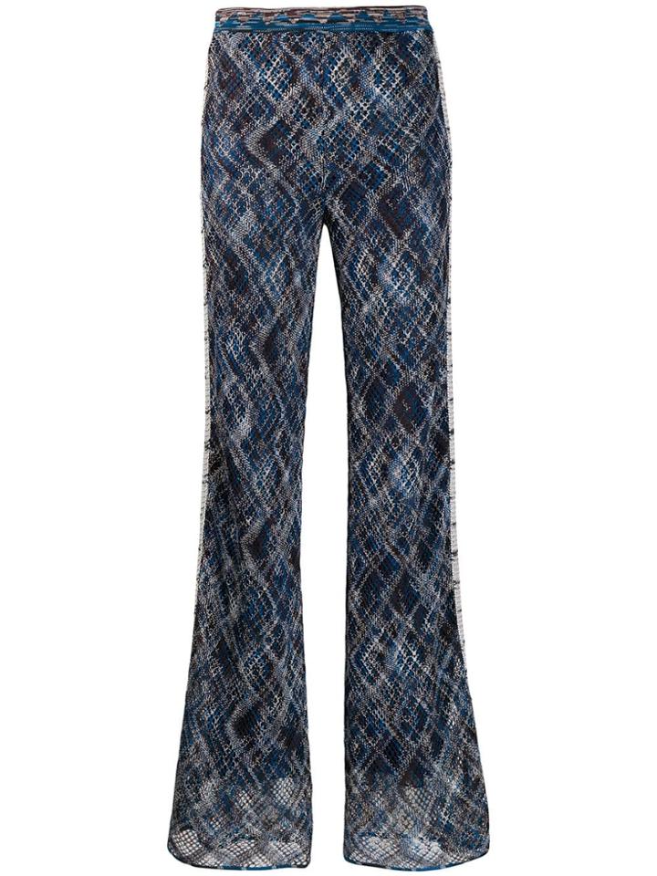 Missoni Tweed Structured Trousers - Blue