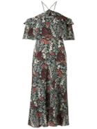 Talie Nk Silk Floral Dress, Women's, Size: 38, Black, Silk