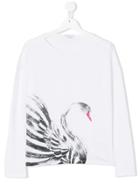 Little Marc Jacobs Teen Swan Print T-shirt - White