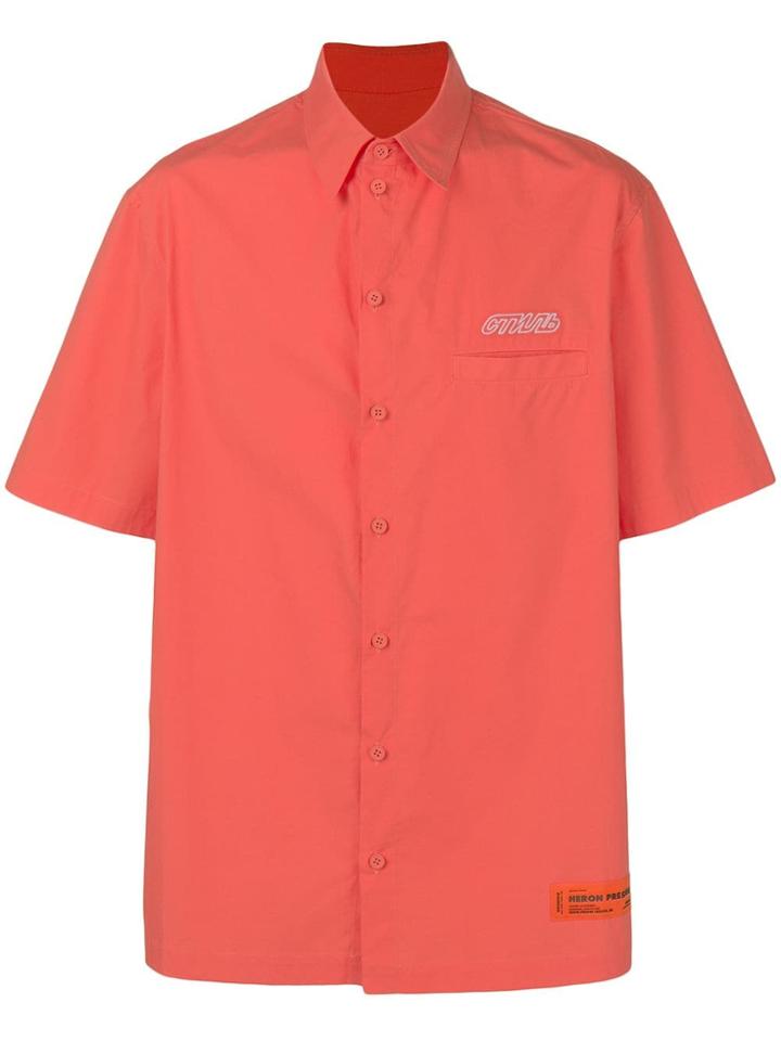 Heron Preston Embroidered Logo Shirt - Orange