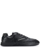 Emporio Armani Embossed Logo Low-top Sneakers - Black
