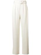 Off-white Belted Tapered Trousers