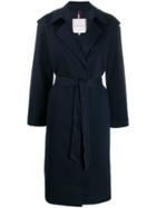 Tommy Hilfiger Belted Long Coat - Blue