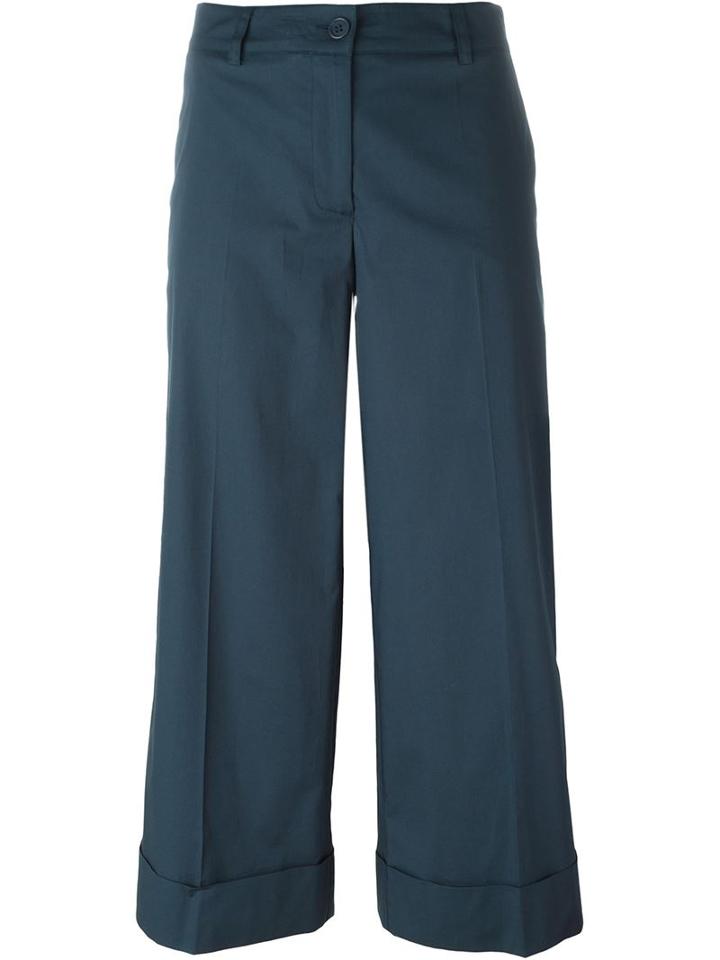P.a.r.o.s.h. Clay Trousers, Women's, Size: M, Blue, Cotton/spandex/elastane