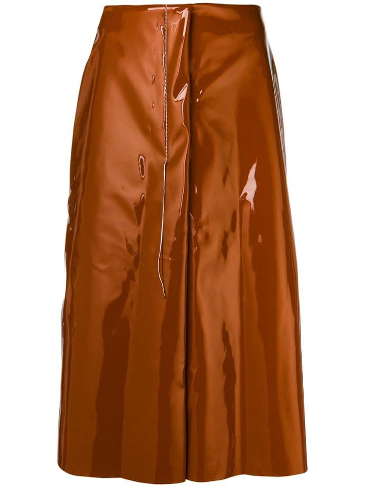 Marni Creamy Unfinished Skirt - Brown
