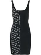 Mia-iam Printed Logo Short Dress - Black