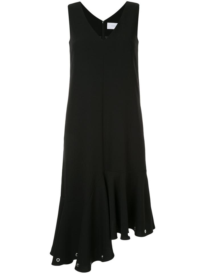 Le Ciel Bleu Eyelet Hem Frill Dress - Black