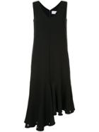 Le Ciel Bleu Eyelet Hem Frill Dress - Black