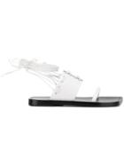 Jil Sander Lace Up Sandals - White