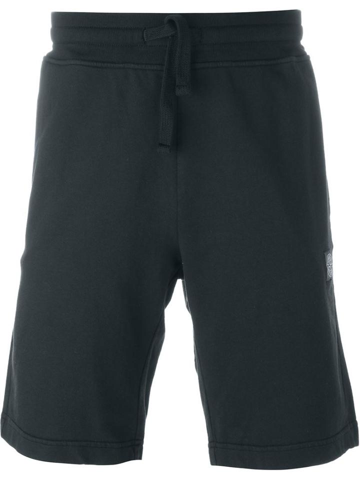 Stone Island Classic Track Shorts, Men's, Size: M, Blue, Cotton