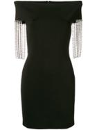 Christopher Kane Tasselled Off Shoulder Dress - Black