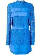 No21 Longsleeved Dress, Women's, Size: 42, Blue, Cotton/viscose/polyamide/silk