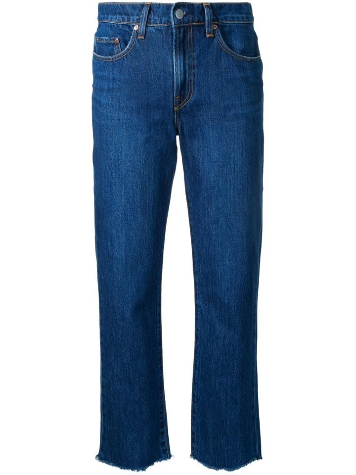 Nobody Denim Charlotte Cropped Jeans, Women's, Size: 32, Blue, Cotton