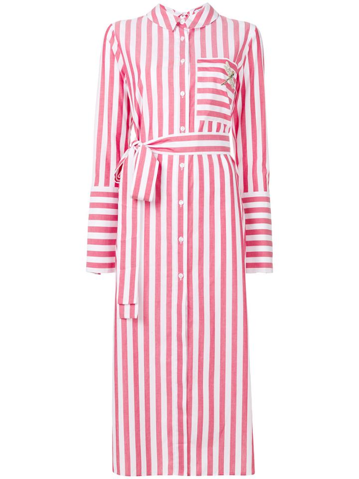 Vivetta Side Slit Shirt Dress - Red