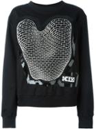 Ktz Brick Print Sweatshirt, Women's, Size: Medium, Black, Cotton